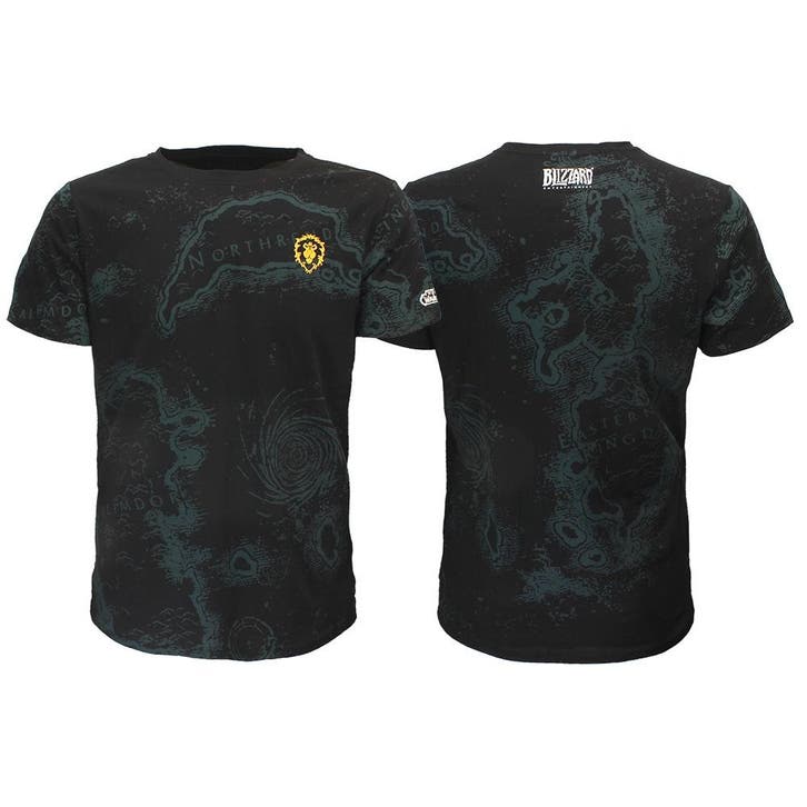 World of Warcraft WoW Azeroth Map T-Shirt, Kleding | Heren, T-shirts