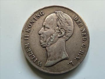 Pays-Bas. Willem II. 2 1/2 Gulden 1848 (Sans prix de