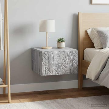 vidaXL Muurbevestigde Nachttafel 2 pcs Grijs Sonoma 49 x, Verzenden, Nieuw