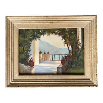 Antonio Villa (1883-1962) - Terrazza sul golfo di Napoli