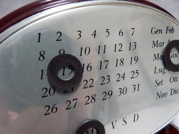 Eeuwigdurende kalender - Italië - Hout en zilverblad