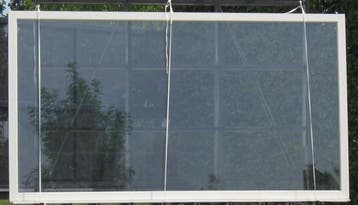 pvc raam , chassis , venster , kozijn 284 x 156 creme, Kunststof, Ophalen of Verzenden, Zo goed als nieuw, 150 tot 225 cm