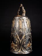 Cloche de sanctuaire - Bronze, Petit bonsh  orné de lions, Antiquités & Art