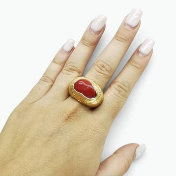 Koraal - Brons - Ring - Italiaans vakmanschap