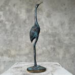Sculpture, NO RESERVE PRICE - Patinated Crane Bird Sculpture