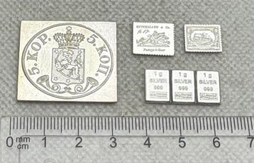 Duitsland, Verenigde Staten, Finland, Japan. Lote 6 lingotes