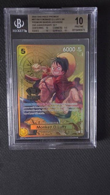 Bandai - 1 Graded card - One Piece - Monkey D. Luffy Promo, Hobby en Vrije tijd, Verzamelkaartspellen | Overige, Nieuw