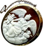 Cameo - 9 kt. Geel goud, Victoriaanse De Muse van de