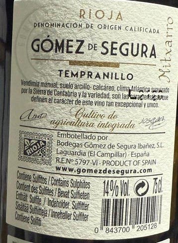 2021 Gómez de Segura Ibañez, Mitxarro - Rioja DOC - 3, Nieuw