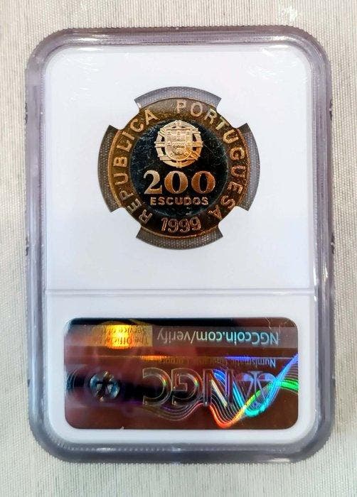 Portugal. 200 Escudos 1999 INCM Garcia de Orta. PF66 ULTRA, Timbres & Monnaies, Monnaies | Europe | Monnaies non-euro