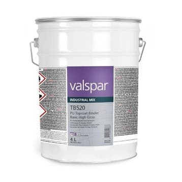4L TB520 PU Topcoat binder high gloss Valspar VIM, Verzenden