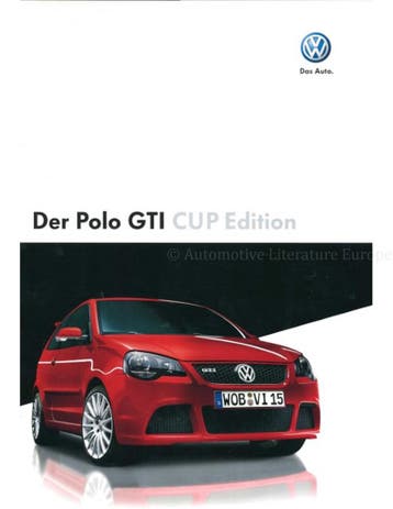 2007 VOLKSWAGEN POLO GTI CUP EDITION BROCHURE DUITS, Ophalen of Verzenden, Nieuw