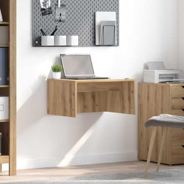vidaXL Aan de muur bevestigd bureau Artisan Eiken Bewerkt, Verzenden, Nieuw