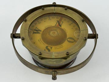 Compas de marin - Laiton, Verre, Antiquités & Art, Curiosités & Brocante