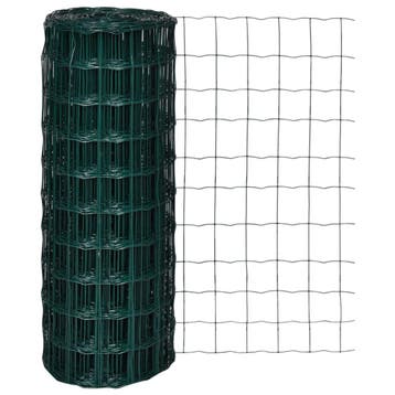 vidaXL Euro hek 10x1,0 m staal groen, Verzenden
