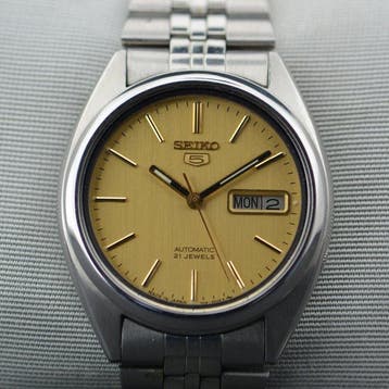 Seiko - 5 Automatic Yellow Dial - Zonder minimumprijs -