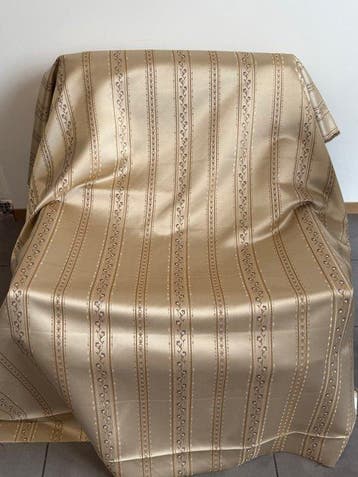 Gouden ornamenten op zijde-strepen – Elegante lampasso