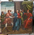 Italian school (XVI-XVII) - Cristo ante el Sanedrin, Antiek en Kunst