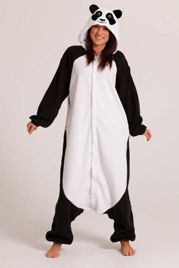 KIMU® Onesie Reuzenpanda Pak L-XL Pandapak Kostuum Zwart Wit, Ophalen of Verzenden, Nieuw