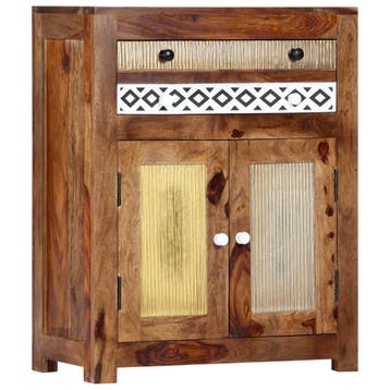 vidaXL Bijzetkast 60x30x75 cm massief acaciahout, Verzenden, Nieuw