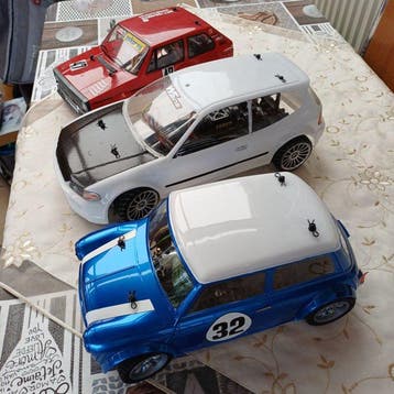 Tamiya 1:10 - Modelauto (3) - Mini Cooper Racing (MB-01), Nieuw