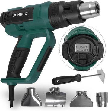 2dekans | VONROC PRO Heteluchtpistool – 2000W – LCD-display, Ophalen of Verzenden