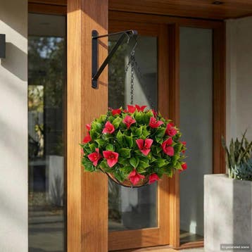 vidaXL Kunstbloemen Rozeachtig 33 x 33 x 44 cm PE en staal, Huis en Inrichting, Kamerplanten, Verzenden