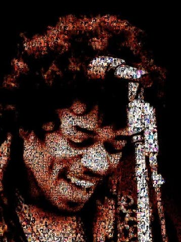 David Law (1967) - Crypto Jimi Hendrix IV - Format XL 60x60