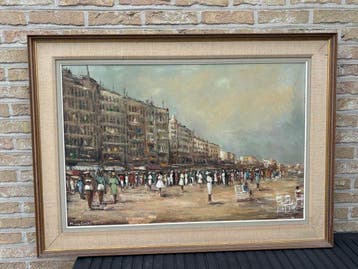 Marcel Van Loocke (1907-1990) - Geanimeerd strandgezicht