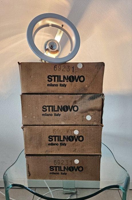 Stilnovo - Lamp (4) - Pharo 6814 - Staal, Antiquités & Art, Antiquités | Éclairage