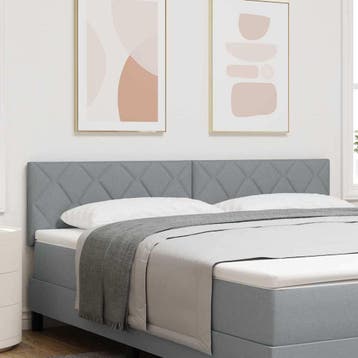 vidaXL Hoofdbord Lichtgrijs 180 cm Stof, Verzenden