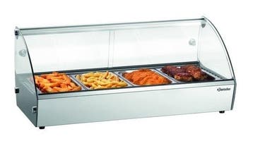 Warmhoudvitrine | RVS/Glas | R4 46L | 4x 1/3 GN | 230V |, Verzenden