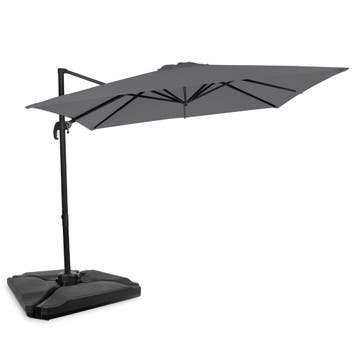 Zweefparasol Pisogne 300x300cm – Premium parasol - Grijs |, Verzenden, Nieuw