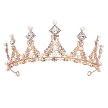 Rose Gouden Tiara Metaal, Verzenden, Nieuw