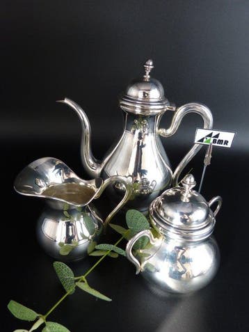Greggio Rino - Service à café (3) - Argent 800 - Italien, Antiquités & Art