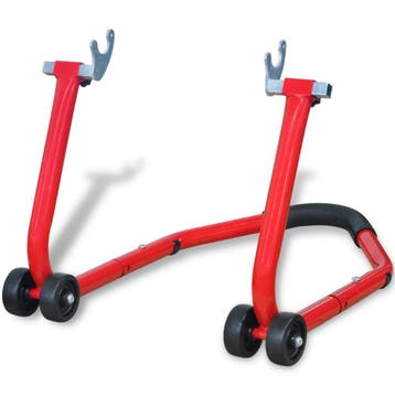 vidaXL Motorfiets achterwiel standaard rood, Verzenden, Nieuw