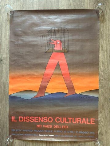 Jean-Michel Folon ( 1934-2005 ) - Il Dissenso Culturale -