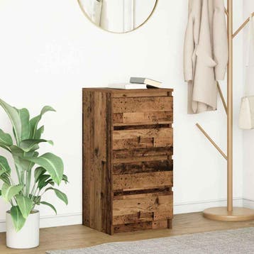 vidaXL Dressoir 37,5x35x76 cm bewerkt hout oud houtkleurig, Verzenden, Nieuw