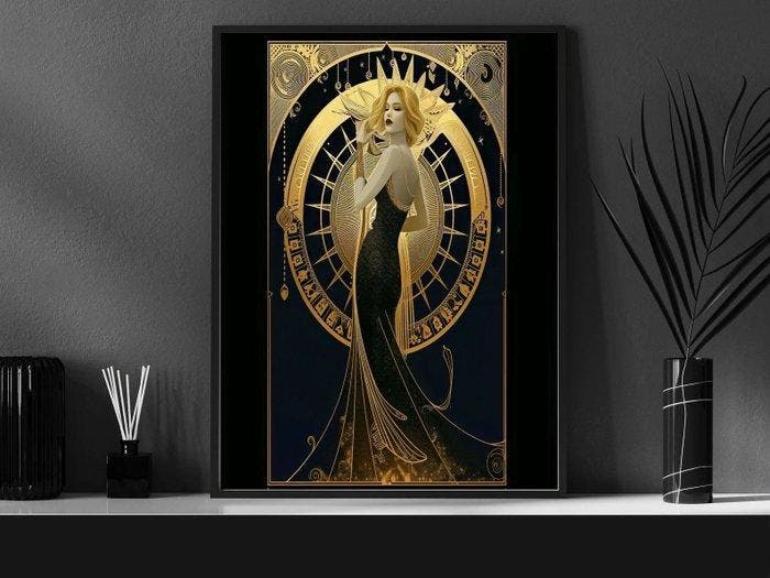 I_KONIQ - Golden art deko woman, Huis en Inrichting, Overige Huis en Inrichting