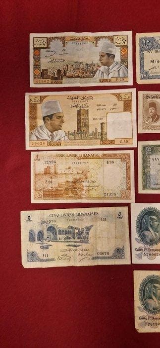 Wereld. - 15 banknotes - various dates (Zonder minimumprijs)