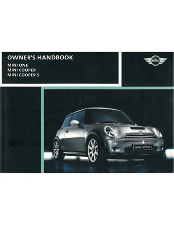 2002 MINI ONE COOPER S INSTRUCTIEBOEKJE ENGELS, Ophalen of Verzenden