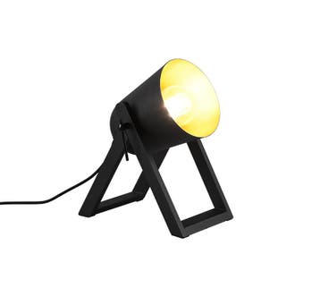 Trio MARC tafellamp | E27 Fitting | zwart met goud | 19,5 x, Verzenden