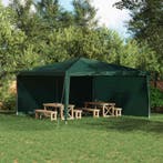 vidaXL Party Tent Zijwand 2 pcs Groen 400 x 195 cm PE en, Verzenden