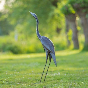 sculptuur, Purper reiger - 100 mm - Metaal