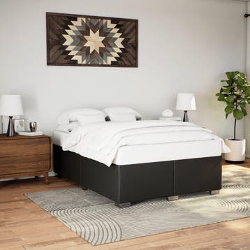 vidaXL Bedframe kunstleer zwart 140x200 cm, Verzenden, Nieuw