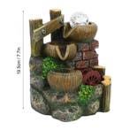 Watermolen Sier Fontein - Feng Shui Waterval Hars Decoratie, Verzenden