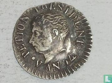 Haïti - Haiti 12 centime AN 14 (1817 - type 1), Verzenden, Losse munt, Goud