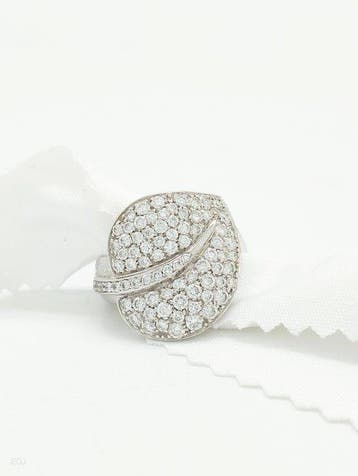 Bague - 18 carats Or blanc Diamant (Naturelle), Bijoux, Sacs & Beauté