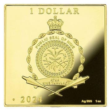 Niue. 1 Dollar 2024 1 oz Niue $1 NZD Mona Lisa Painting