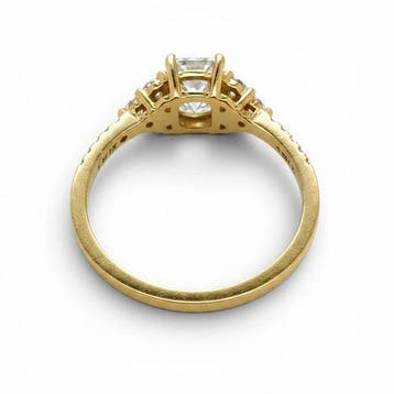Bague - 18 carats Or jaune - Diamants certifiés IGI, Nieuw
